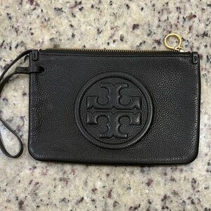 Tory Burch Black Leather Pouch